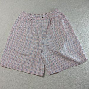 Vintage Vivaldi Jeanswear Denim Plaid High Waist Shorts - size 10
